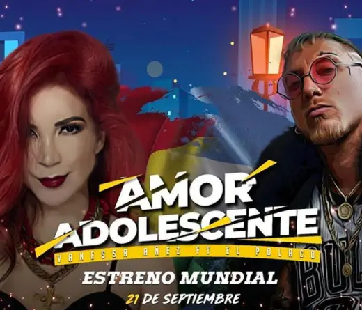 El Polaco se une a Vanessa Aez para cantar  una cumbia romntica llamada Amor Adolescente.
